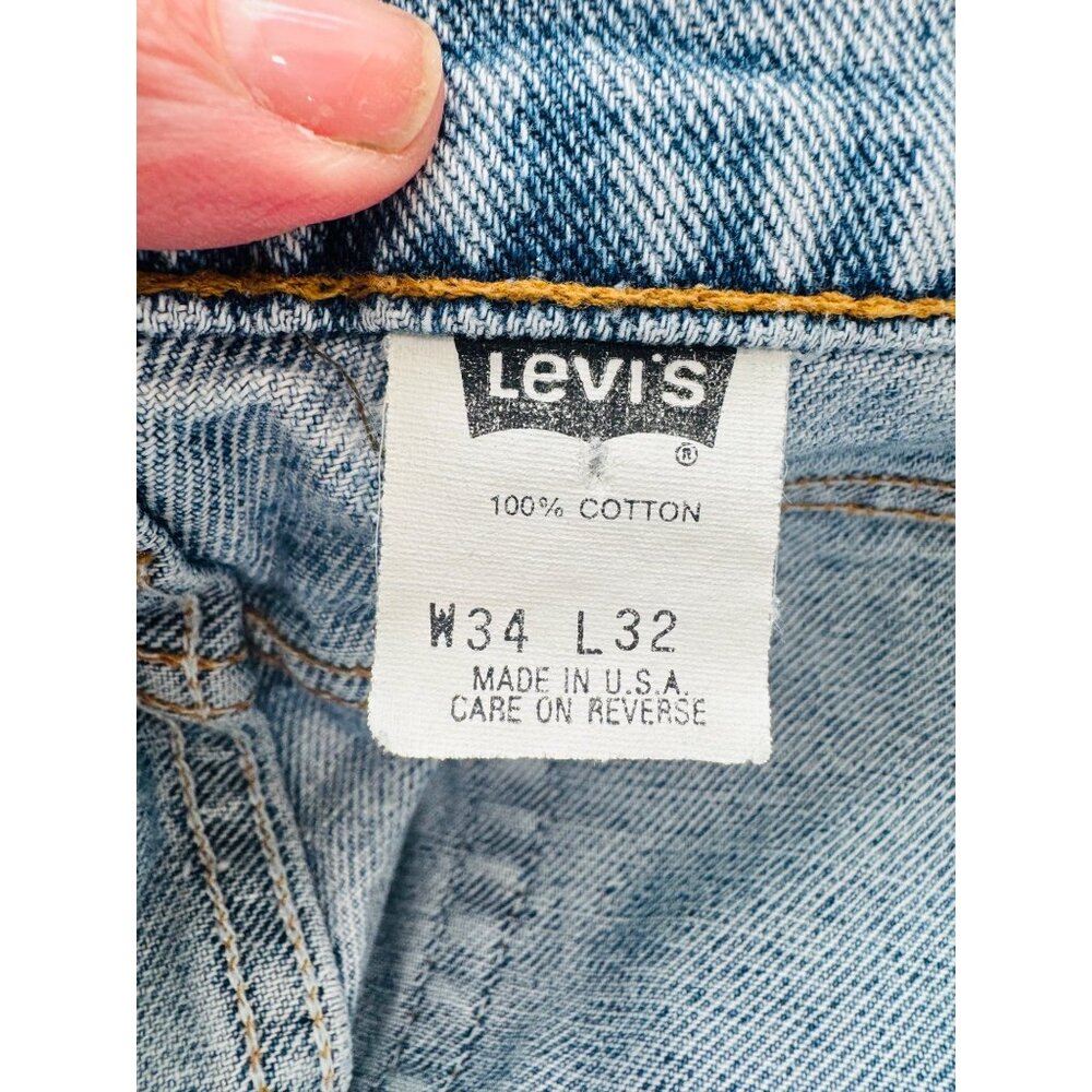 Vintage Levis 560 Mens Light Wash 90s Jeans W34 L32 Tapered Loose Fit USA Retro - Picture 4 of 10